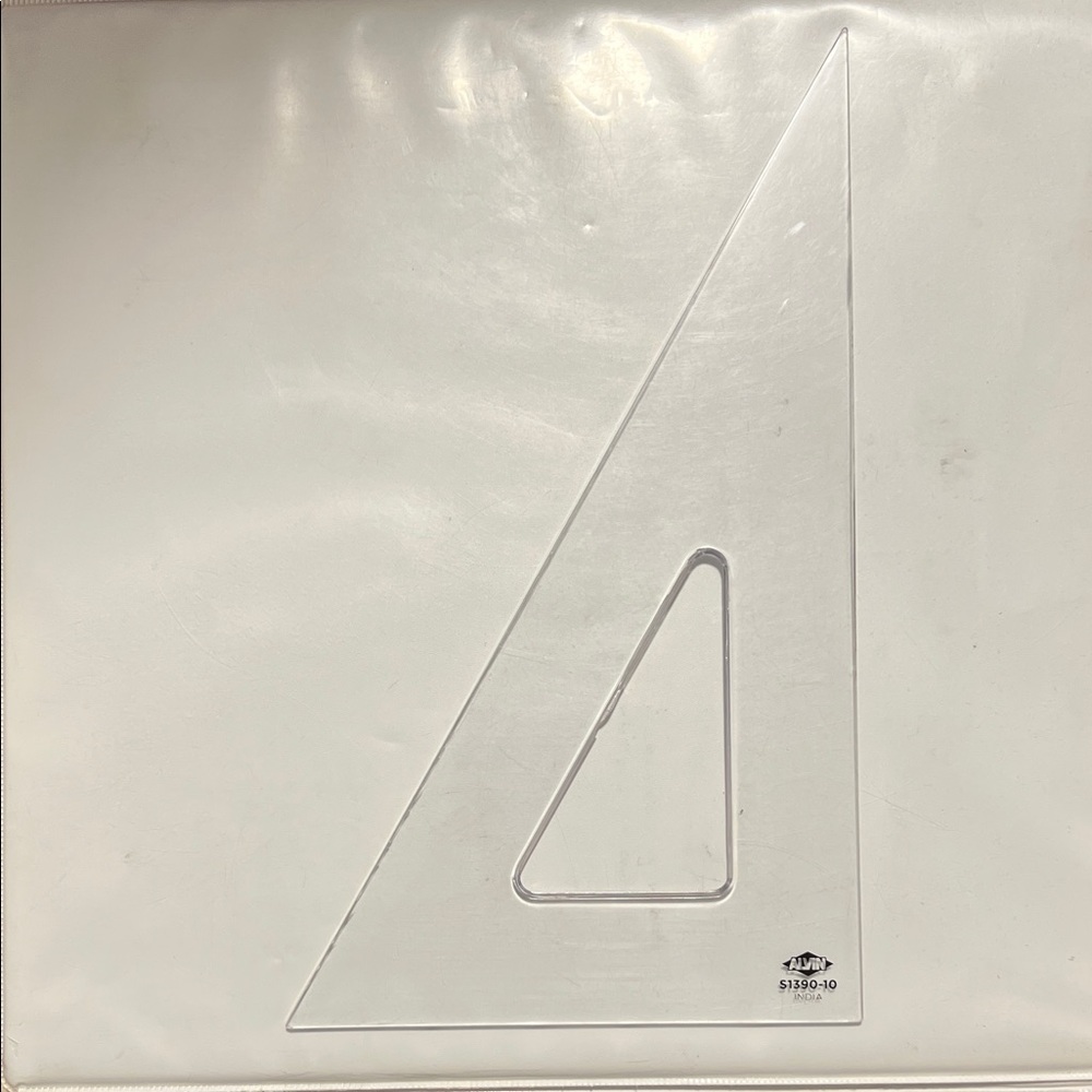 Clear Triangle Ruler Set